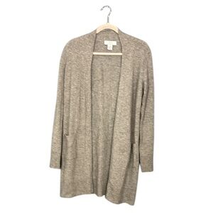 MAGASCHONI gray open cardigan Cozy Beige Open-Front Sweater